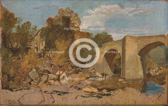 'Devonshire Bridge with Cottage', 1813. Artist: JMW Turner.