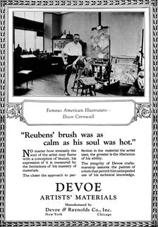Devoe Artists Materials: Famous American Illustrators - Dean Cornwell c1923, (1923)