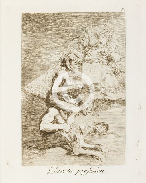 Devota profesion.; Los Caprichos, pl.70, 1799. Creator: Francisco Goya.