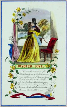 Devoted Love (valentine), c. 1840. Creator: Unknown
