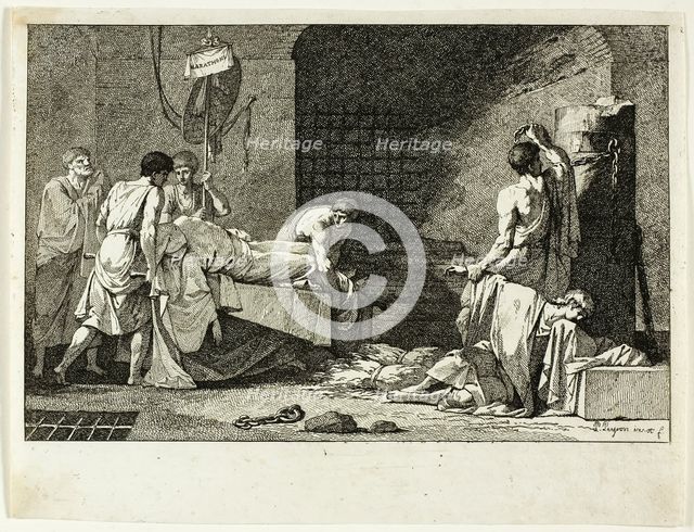 Devotion of Cimon or Funeral of Miltiade, 1782. Creator: Jean Francois Pierre Peyron.