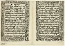 Devotional passages with ornamental borders from Andächtig...1493...assembled 1929. Creators: Unknown, Konrad Dinckmut, Bertold of Regensburg, Wilhelm Ludwig Schreiber