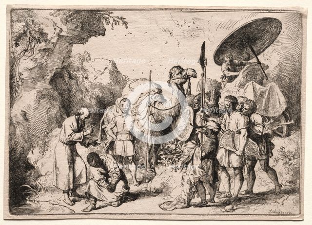 Deacon Philip Baptising the Eunich. Creator: Christian Wilhelm Ernst Dietrich (German, 1712-1774).