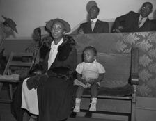 Deacons corner in the Church of God in Christ, Washington, D.C., 1942. Creator: Gordon Parks