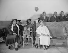 Deacon's corner in the Church of God in Christ, Washington, D.C., 1942. Creator: Gordon Parks