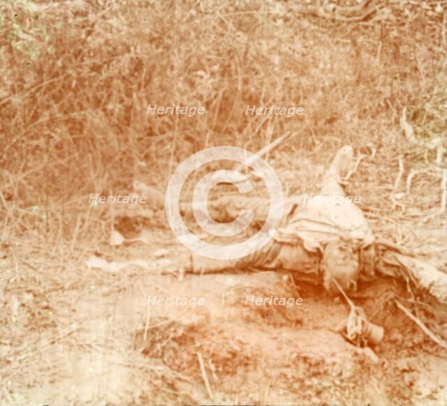 Dead body, Furnes, Flanders, Belgium, c1914-c1918. Artist: Unknown.