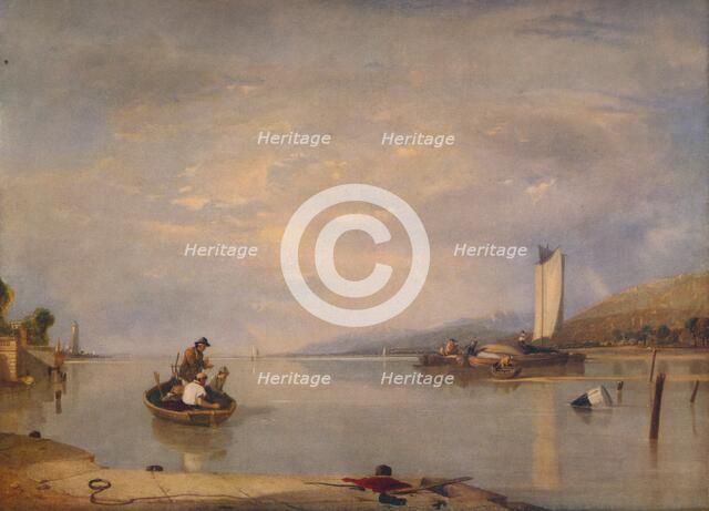 'Dead Calm, Boats off Cowes Castle', c1841. Artist: Augustus Wall Callcott.