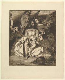 Dead Christ with Angels, 1866-67. Creator: Edouard Manet