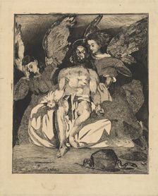 Dead Christ with Angels (Christ aux anges), 1866/1867. Creator: Edouard Manet