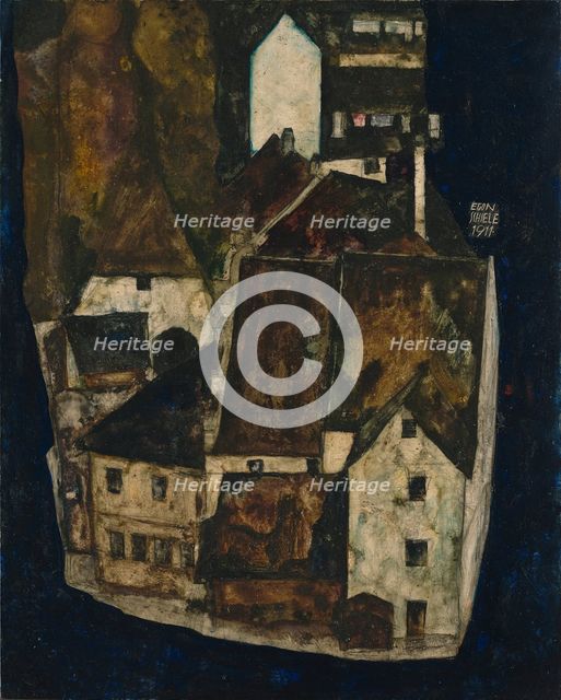 Dead City III (City on the Blue River III), 1911. Artist: Schiele, Egon (1890–1918)