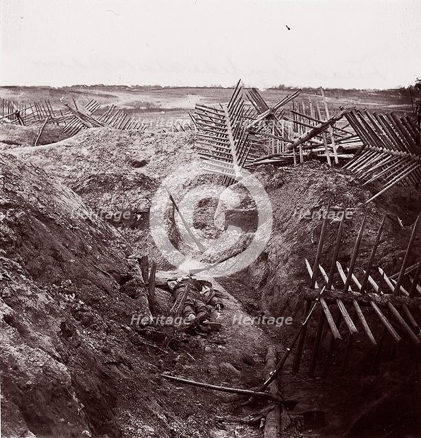 Dead Confederates, Fort Mahone, 1864. Creator: Thomas C. Roche.