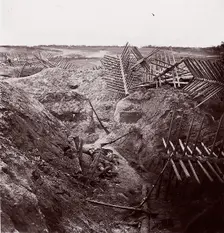 Dead Confederates, Fort Mahone, 1864. Creator: Thomas C. Roche