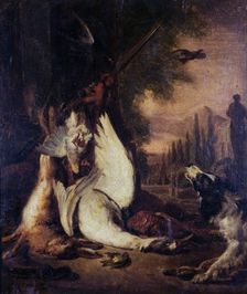 Dead game, between 1690 and 1715. Creator: Adriaen de Grijef