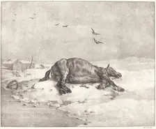 Dead Horse, 1823. Creator: Theodore Gericault