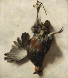 Dead Partridge Hanging from a Nail, c1650-1652. Creator: Jan Baptist Weenix