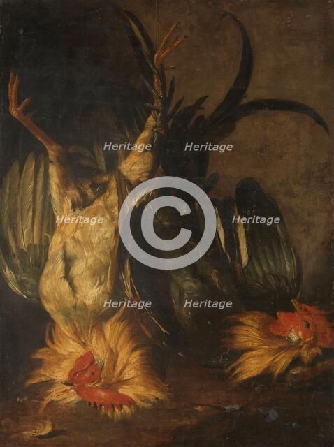 Dead roosters, 1671. Creator: Christoffel Puytlinck.