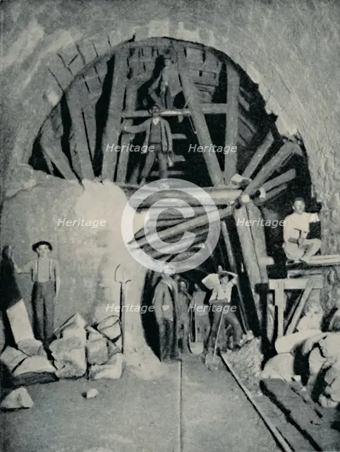 'Deadly Rock in the Simplon Tunnel', c1935. Artist: Swiss Federal Railways.