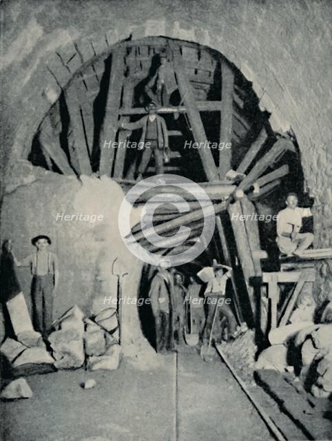 'Deadly Rock in the Simplon Tunnel', c1935. Artist: Swiss Federal Railways.