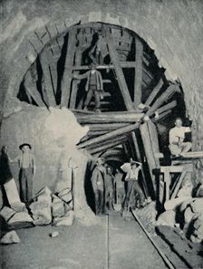 Deadly Rock in the Simplon Tunnel c1935. Artist: Swiss Federal Railways