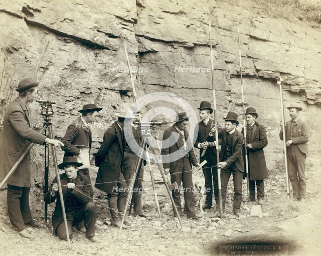 Deadwood Central RR Engineer Corps, 1888. Creator: John C. H. Grabill.