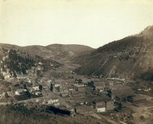 Deadwood, [SD] from Mrs Livingston's Hill, between 1887 and 1892. Creator: John C. H. Grabill