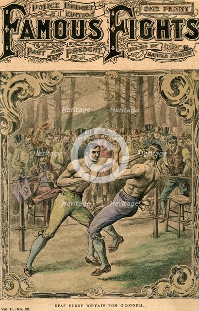 'Deaf Burke defeats Tom O'Connell', 1837 (late 19th or early 20th century). Artist: Unknown