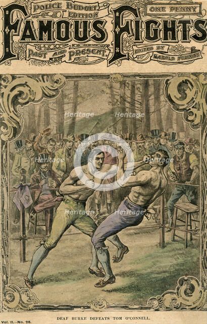 'Deaf Burke defeats Tom O'Connell', 1837 (late 19th or early 20th century). Artist: Unknown