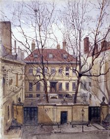 Dean's Court, Carter Lane, 1881. Artist: John Crowther
