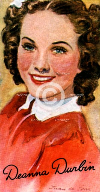 Deanna Durbin, (1921-1999), singer and actress in Hollywood films of the 1930s and 1940s, 20th centu Artist: Unknown