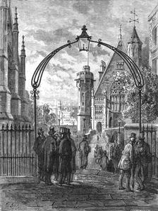 Dean's Yard, Westminster 1872. Creator: Gustave Doré
