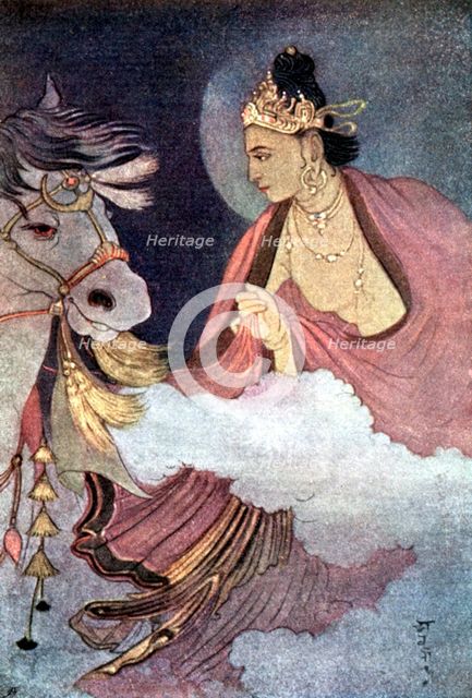Deaprture of Prince Siddhartha, c563-c483 BC. Artist: Unknown