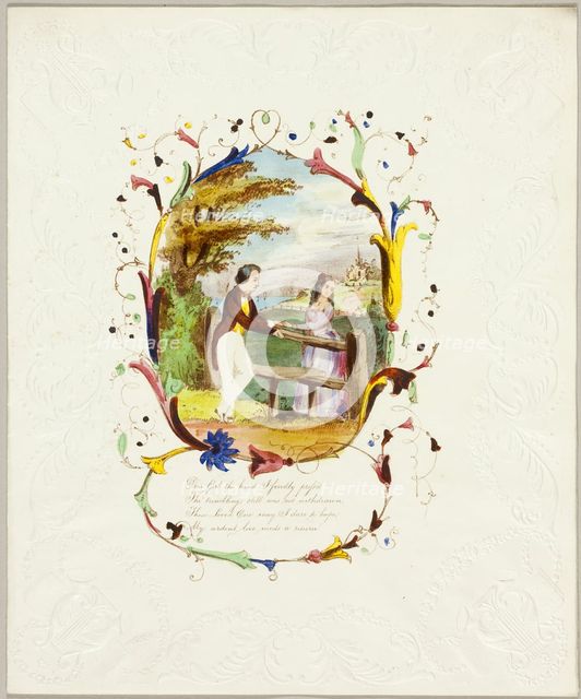 Dear Girl, Thy Hand (valentine), c. 1840. Creator: George Kershaw.