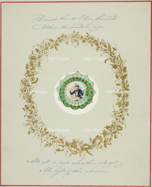 Dearest Thee I Do Love (valentine), c. 1850. Creator: Unknown.