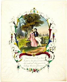 Dearest Tis Sweet to Loving Hearts (valentine), 1840/60. Creator: George Kershaw