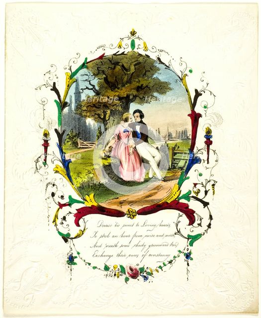 Dearest 'Tis Sweet to Loving Hearts (valentine), 1840/60. Creator: George Kershaw.