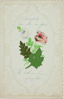 Dearest Tis Time Alone (valentine), c. 1840. Creator: George Meek