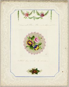 Dearest I Love Thee (valentine), 1840/50. Creator: Unknown