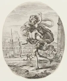 Death Carrying Child, c1648. Creator: Stefano della Bella