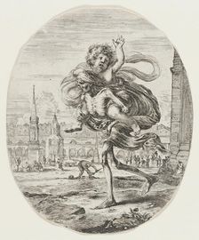 Death Carrying Child, c1648. Creator: Stefano della Bella
