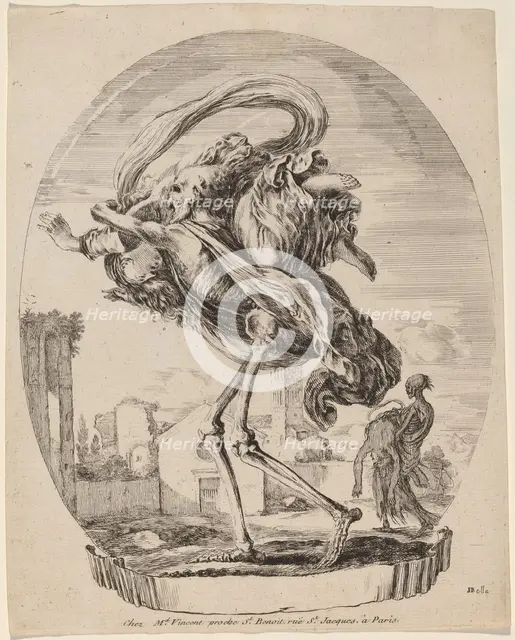 Death Carrying a Woman, probably 1648. Creator: Stefano della Bella.
