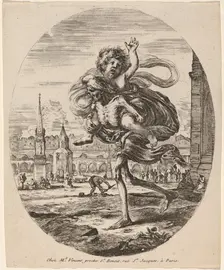 Death Carrying a Child to the Left, probably 1648. Creator: Stefano della Bella