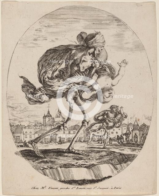 Death Carrying a Child to the Right, probably 1648. Creator: Stefano della Bella.