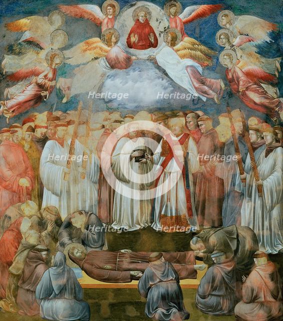 Death and Ascension of Saint Francis (from Legend of Saint Francis), 1295-1300. Creator: Giotto di Bondone (1266-1377).