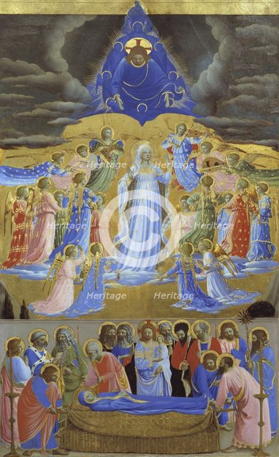 Death and Assumption of the Virgin, ca 1432. Artist: Angelico, Fra Giovanni, da Fiesole (ca. 1400-1455)