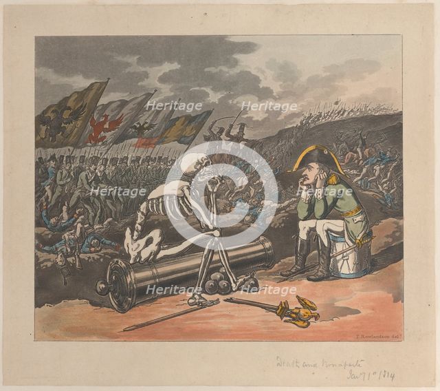 Death and Bonaparte, The Two Kings of Terror, January 1, 1814., January 1, 1814. Creator: Thomas Rowlandson.