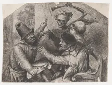 Death and Card Players, 1620-74. Creator: Jan Lievens