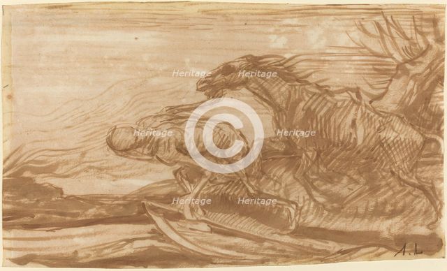 Death and Its Horse. Creator: Alphonse Legros.