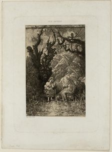 Death and the Young Mother, from Revue Fantaisiste, 1861. Creator: Rodolphe Bresdin