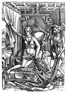 Death and the Courtesan (Signed by the Wood-Engraver) 1903. Artist: Sebald Beham