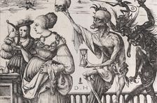 Death and the Devil Surprising Two Women, ca. 1515. Creator: Daniel Hopfer